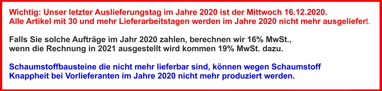 Lieferungne 2020 und 2021